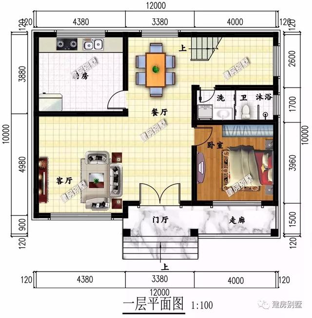 9款两层自建房户型，开间都是12米，每一款户型的外观和布局都非常好