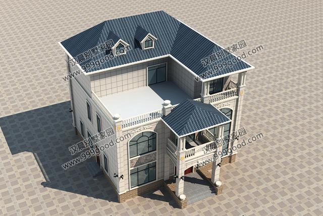14.1X15.9米三层别墅设计图，回老家盖一栋房子，过向往的生活