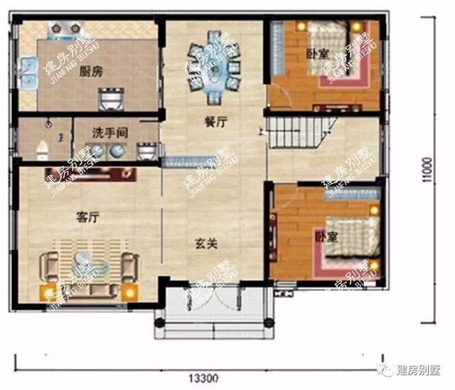 造价23-26万左右的两层小别墅设计图，简约欧式风格