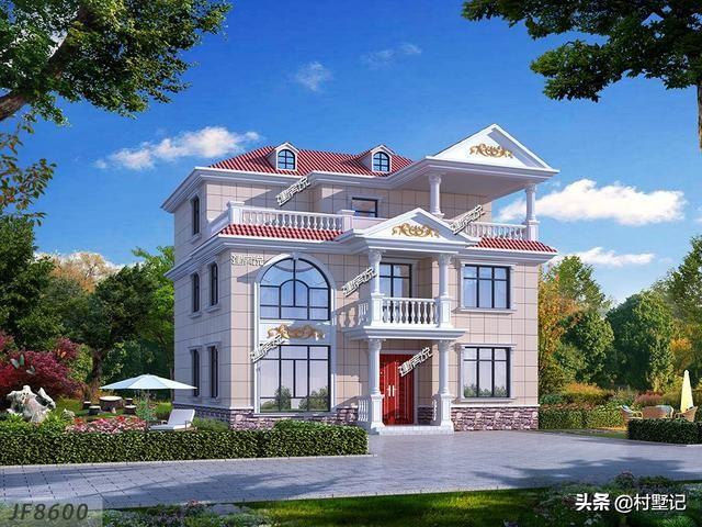 湖南两兄弟合建3层欧式别墅设计图，建了漂亮的别墅，惹全村人羡慕