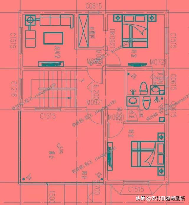 12款三层农村别墅设计图，主题造价20万，占地100平方米左右