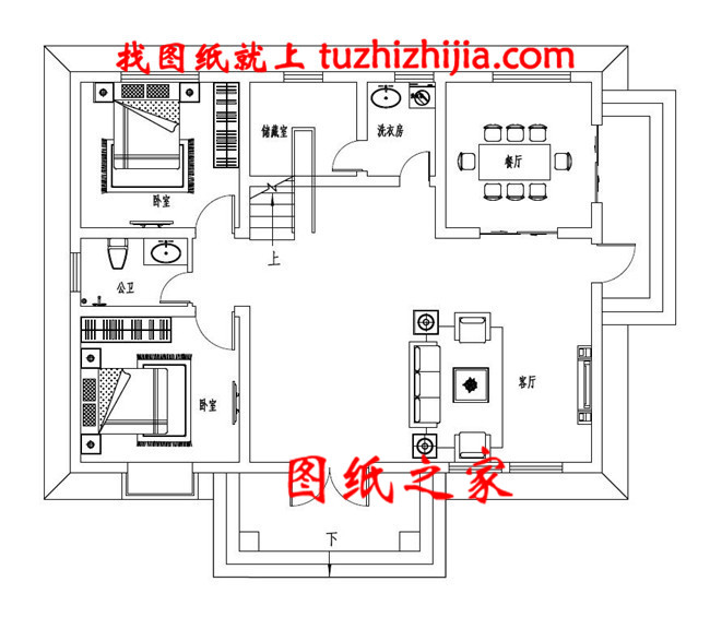 农村二层住宅楼房设计图纸，全套方案（施工图+效果图）