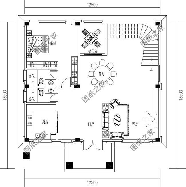 新款私人定制四层欧式独栋住宅别墅设计图纸，含外观效果图