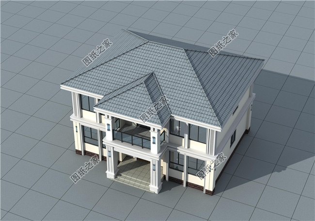 独栋经济型二层小别墅房屋设计图，含全套施工图效果图