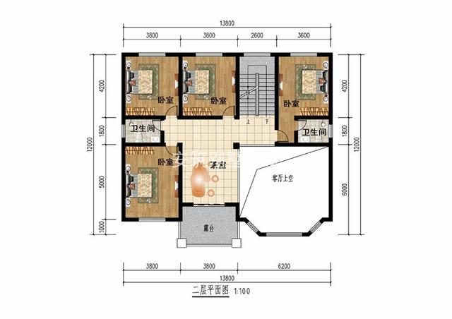 13.8*12米乡村三层简欧房子设计，客厅中空复式