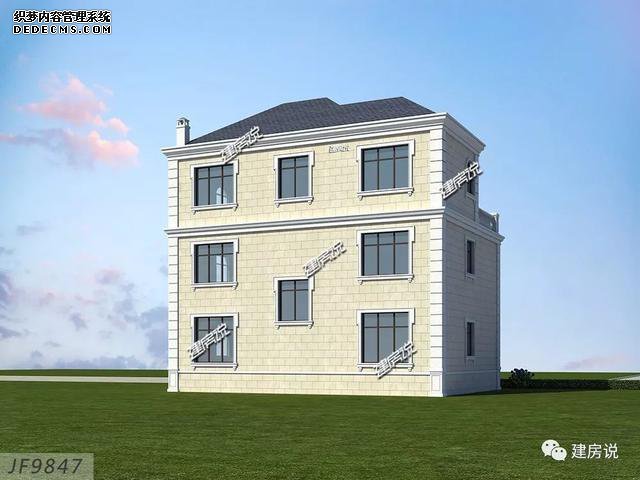 浙江省120平简欧三层自建房子方案图，主体造价36-42万