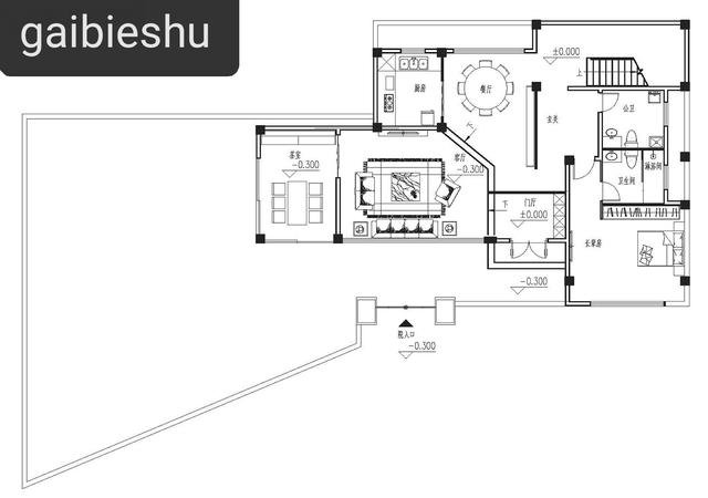 广东自建三层半现代中式别墅（附户型图），平屋顶设计