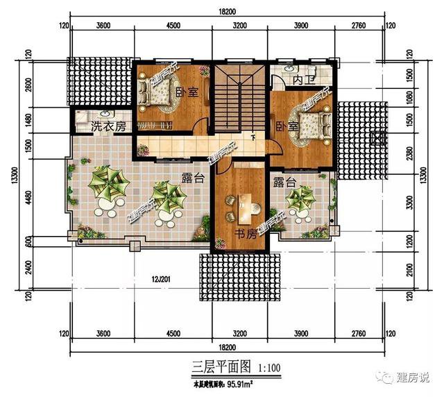 大户型欧式豪华二层半别墅设计图，高端自建房方案