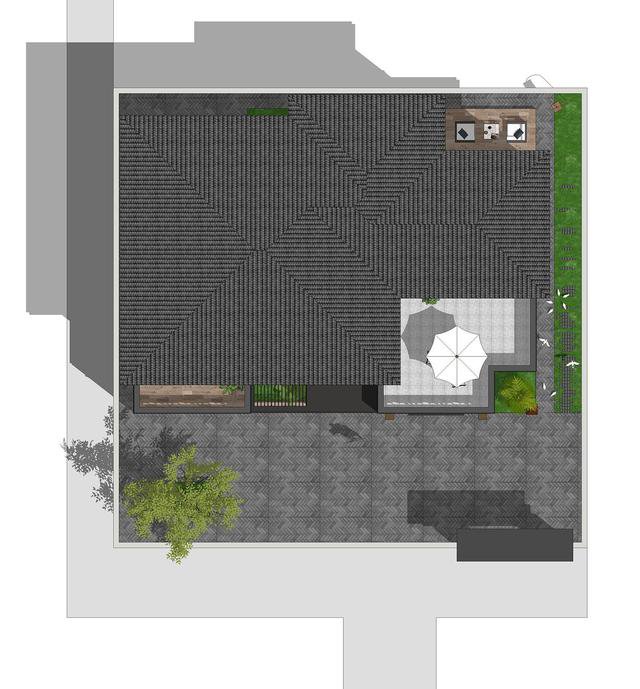 带小院新中式双层别墅设计户型图，户型实用