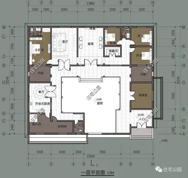 18套带庭院的中式别墅民宅设计，自建房、民宿都可以用