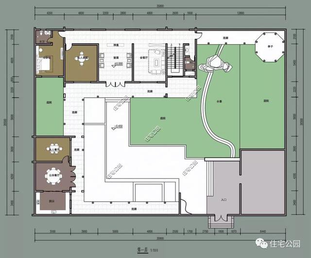 18套带庭院的中式别墅民宅设计，自建房、民宿都可以用
