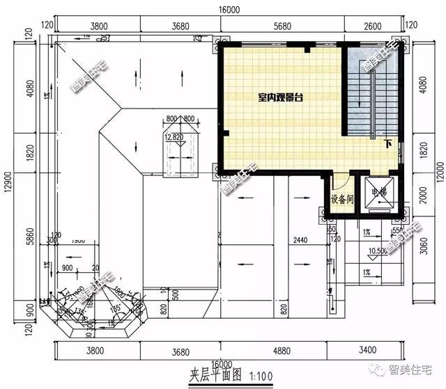 16×13.8米豪华别墅，外表富丽室内华实，带电梯设计