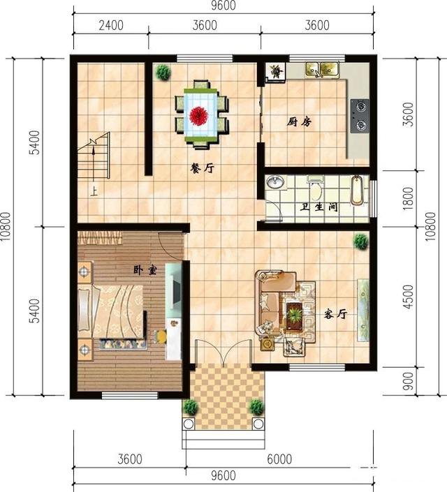 27万三层简欧农村民宅户型图，农村建这个户型的很多