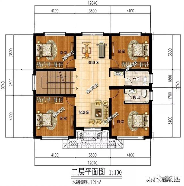 新中式四合院风格三层自建房户型图，大气高端有内涵