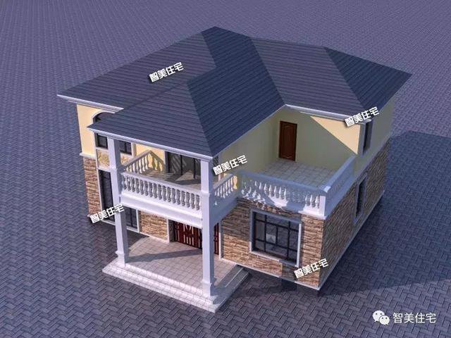 12.6×10米农村二层自建房子户型方案图，大小正合适