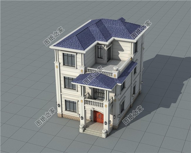 120平方别墅设计图纸带效果图，全套别墅设计方案，自建推荐