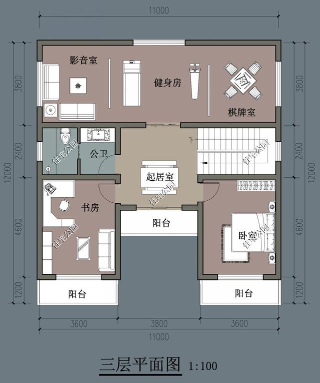 中式带小院民宿平面户型图，这种设计谁不喜欢？