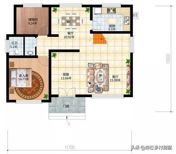 占地109.56㎡二层新中式别墅，小面积也可以高颜值