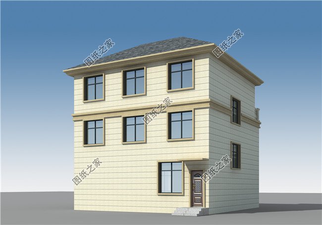 120平方米新农村三层房屋设计图，含全套CAD设计图纸