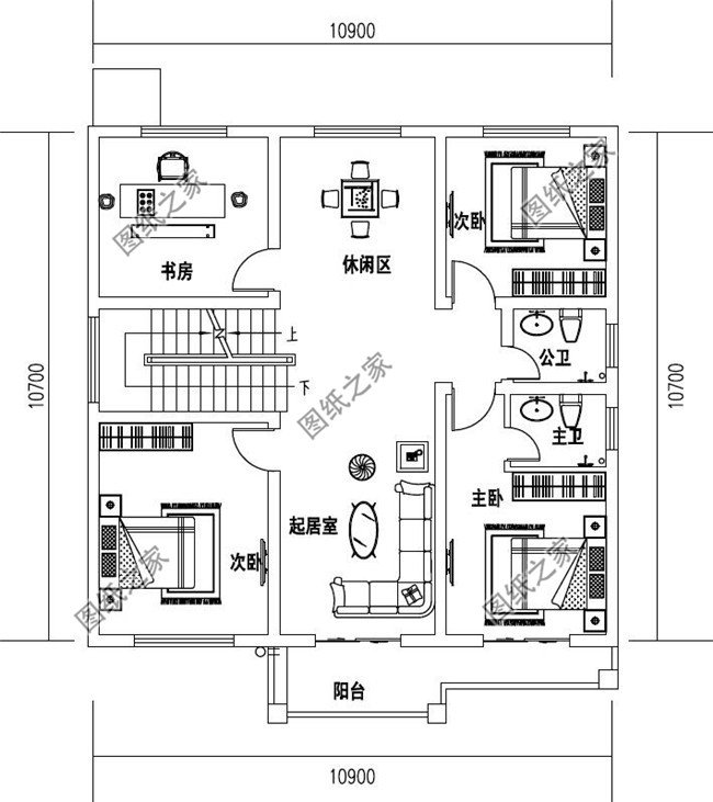 120平方米新农村三层房屋设计图，含全套CAD设计图纸