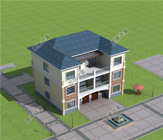 190平方米新农村双拼别墅全套设计方案及效果图
