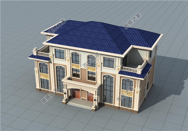 250平方米农村豪华欧式三层兄弟双拼别墅设计图