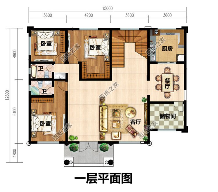 农村20万元二层小楼图片及全套图纸，外型美造价低