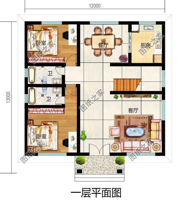 20万左右农村房子一层户型图