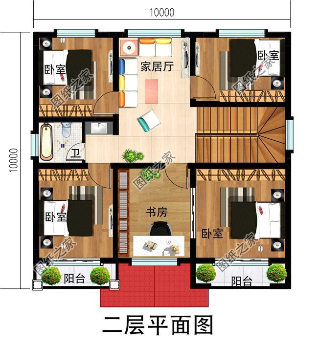 普通二层楼别墅设计图，造价20万，2024最新设计