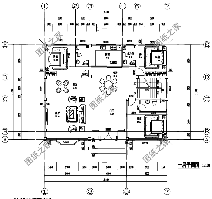 6套高颜值别墅效果图带户型图，美观实用，百看不厌