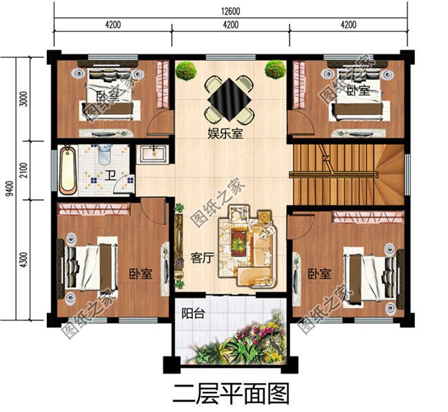 2024年新款现代风格别墅图，一层到三层都有，谁说农村不能建