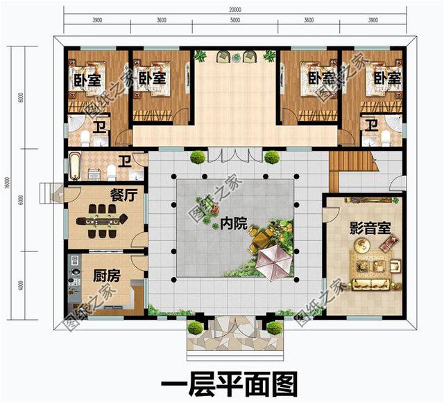 二层四合院设计图，传统元素的极致运用，体会中国建筑的美