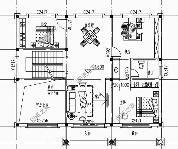 2024年新款别墅图两层半户型图，建成图和想象中的几乎一模一样