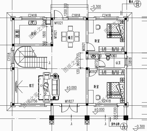 2024年新款别墅图两层半户型图，建成图和想象中的几乎一模一样