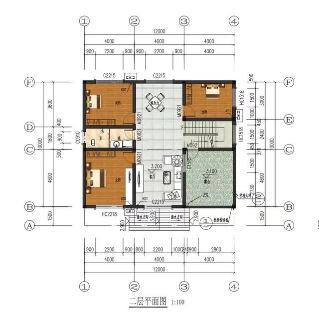 2024农村二层自建房图纸，面积适中，舒适美观兼实用