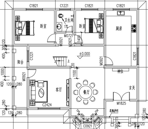 2024农村二层自建房图纸，面积适中，舒适美观兼实用