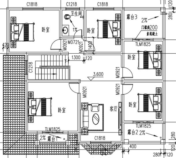 2024农村二层自建房图纸，面积适中，舒适美观兼实用