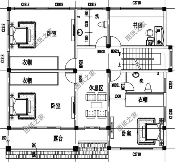 最流行现代简约别墅外观图，有效果图和布局图，实用是最大特点