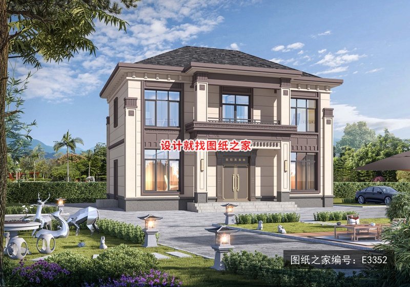 开间12.38米进深10.02米二层新中式风带茶座 效果图