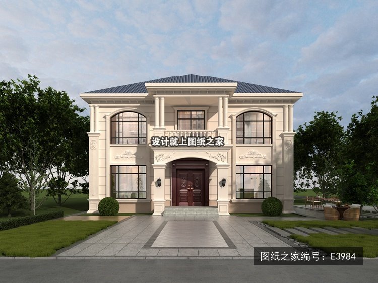 进深10米二层简欧风带阳台 效果图