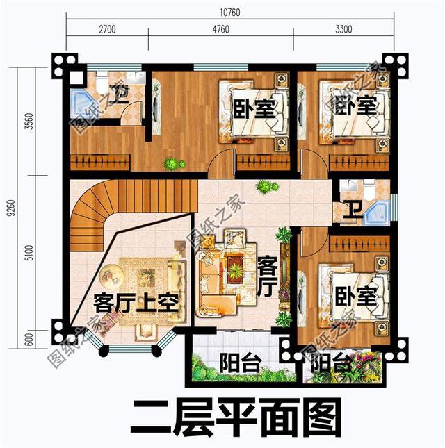 占地100平二层房屋设计图，占地虽小，但是住着舒适又安心