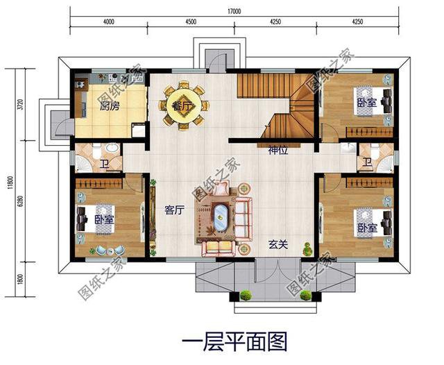 斜屋顶设计的农村二层楼图，外观造型时尚，给你父母和孩子安个家吧