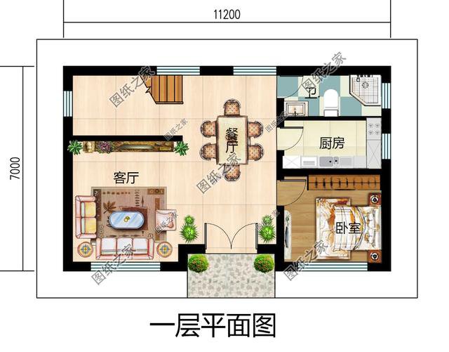 新农村80平米二层房屋设计图纸，精简户型，地方不大也能合理规划