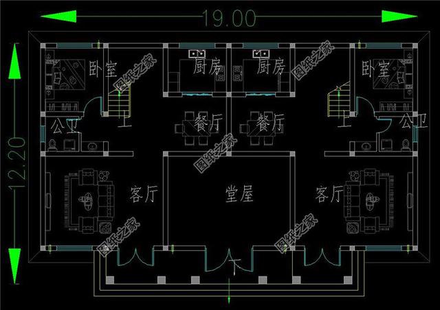 一户占地100平米左右的连户双拼别墅，感情好的兄弟都开始入手了