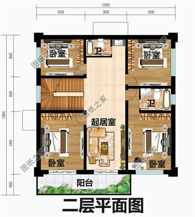 进深14米的农村二层房屋，适合你家宅基地的建房图纸，大家看看吧