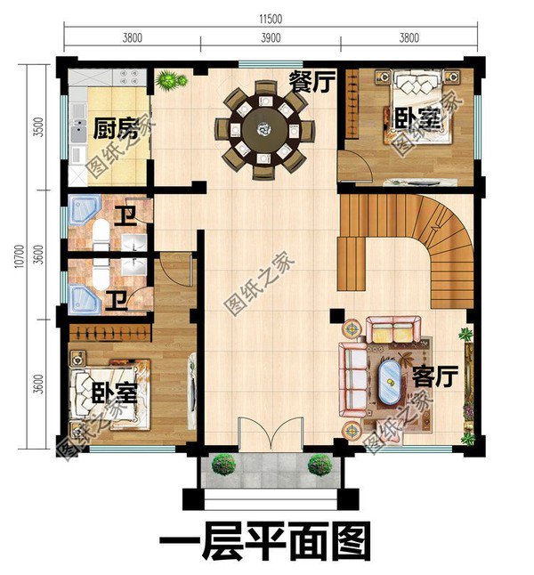 农村建房设计效果图，布局合理人人问，住新房心飞扬