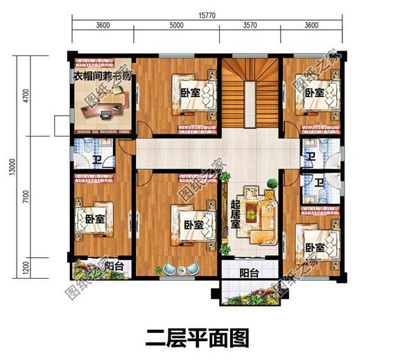 200平米大户型二层别墅设计图，与众不同的设计款式，美观又实用