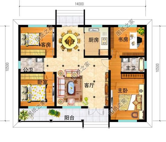 农村140平米自建房设计图，布局大方实用，一二三层的户型都有