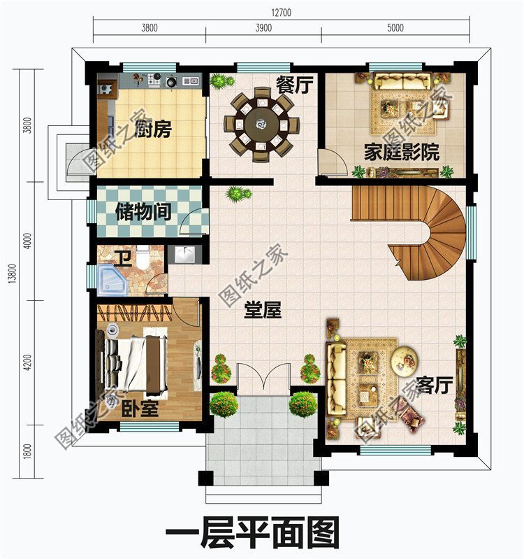 2024农村新款别墅平面图中式，一眼被惊艳到，真正的自在舒适