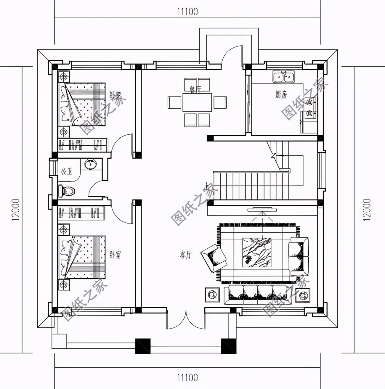 10x12米二层房屋设计图，诠释农村房子应该怎么建